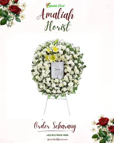 Krans Bunga Duka Cita di Sadia